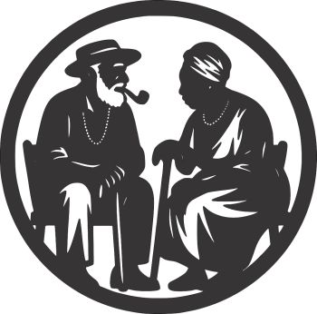 imagem do arquivo vetor para download Mandala Orixá - Preto Velho e Preta Velha
