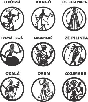 imagem do arquivo vetor para download Mandalas de Orixás - vários