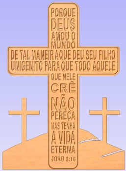 imagem do arquivo vetor para download Vercículo João 3:16 em forma de cruz