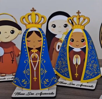 imagem do arquivo vetor para download Arquivo de Totens Santinhos Religiosos