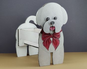 imagem do arquivo vetor para download Caixa Cão Bichon Frise