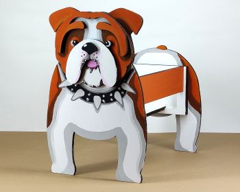 imagem do arquivo vetor para download Caixa Cão Buldogue
