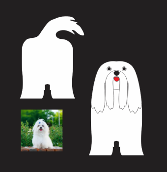 imagem do arquivo vetor para download Caixa Cão Maltese