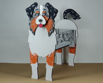 imagem do arquivo vetor para download Caixa Cão Pastor australiano