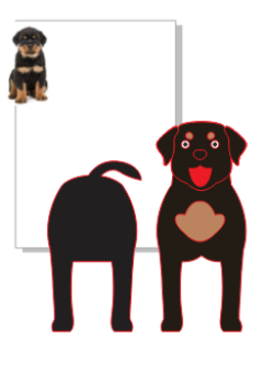 imagem do arquivo vetor para download Caixa Cão Rottweiler