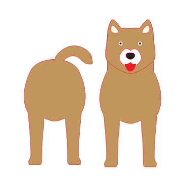 imagem do arquivo vetor para download Caixa Cão Shiba Inu