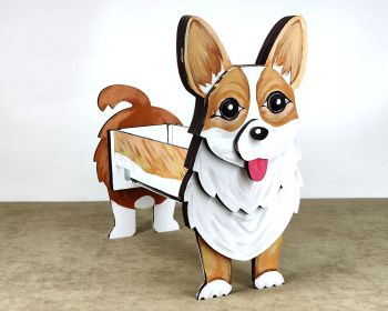 imagem do arquivo vetor para download Caixa Cão Welsh corgi pembroke