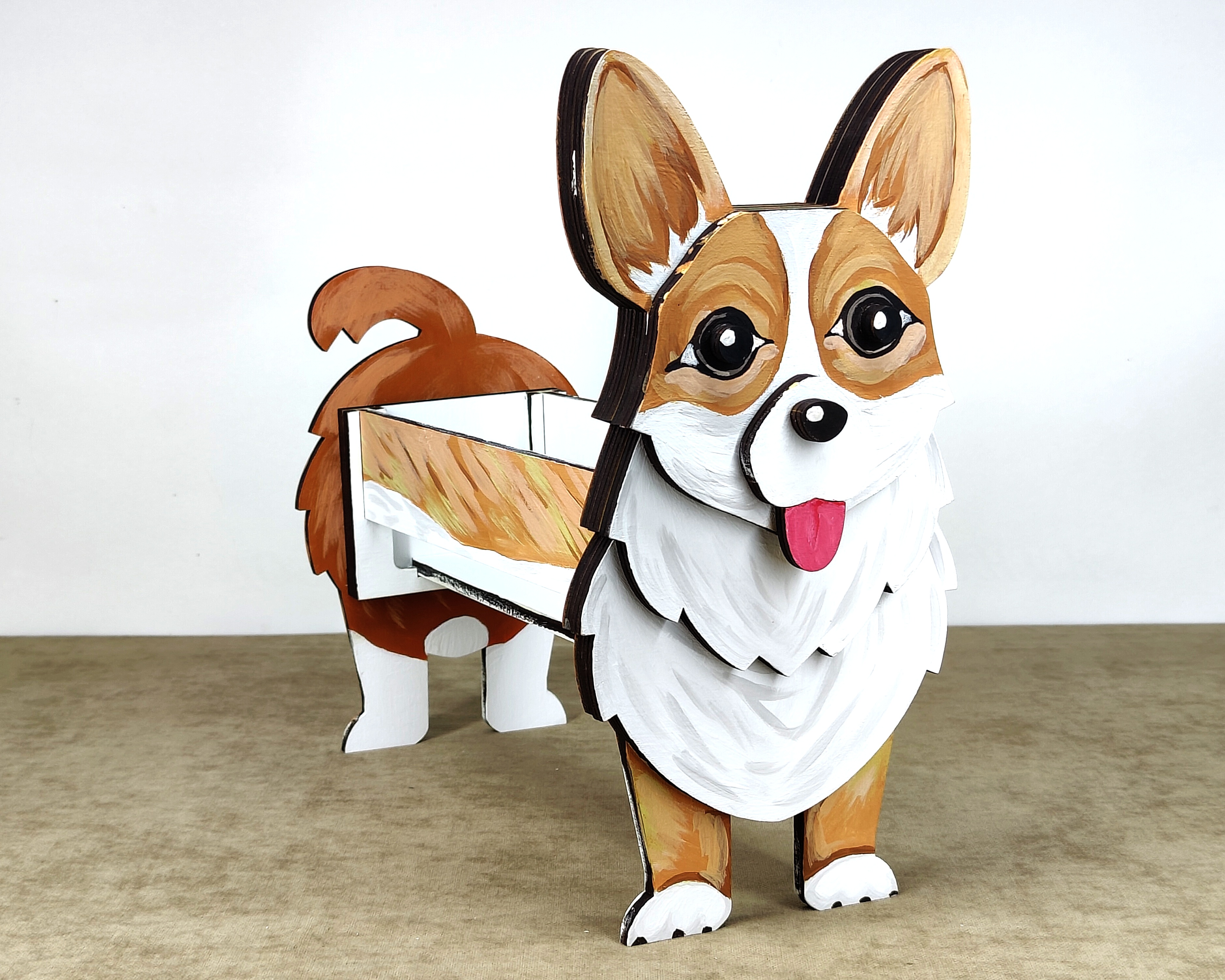 imagem do arquivo vetor para download Caixa Cão Welsh corgi pembroke