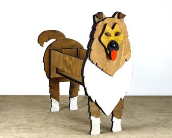 imagem do arquivo vetor para download Caixa cão Rough Collie