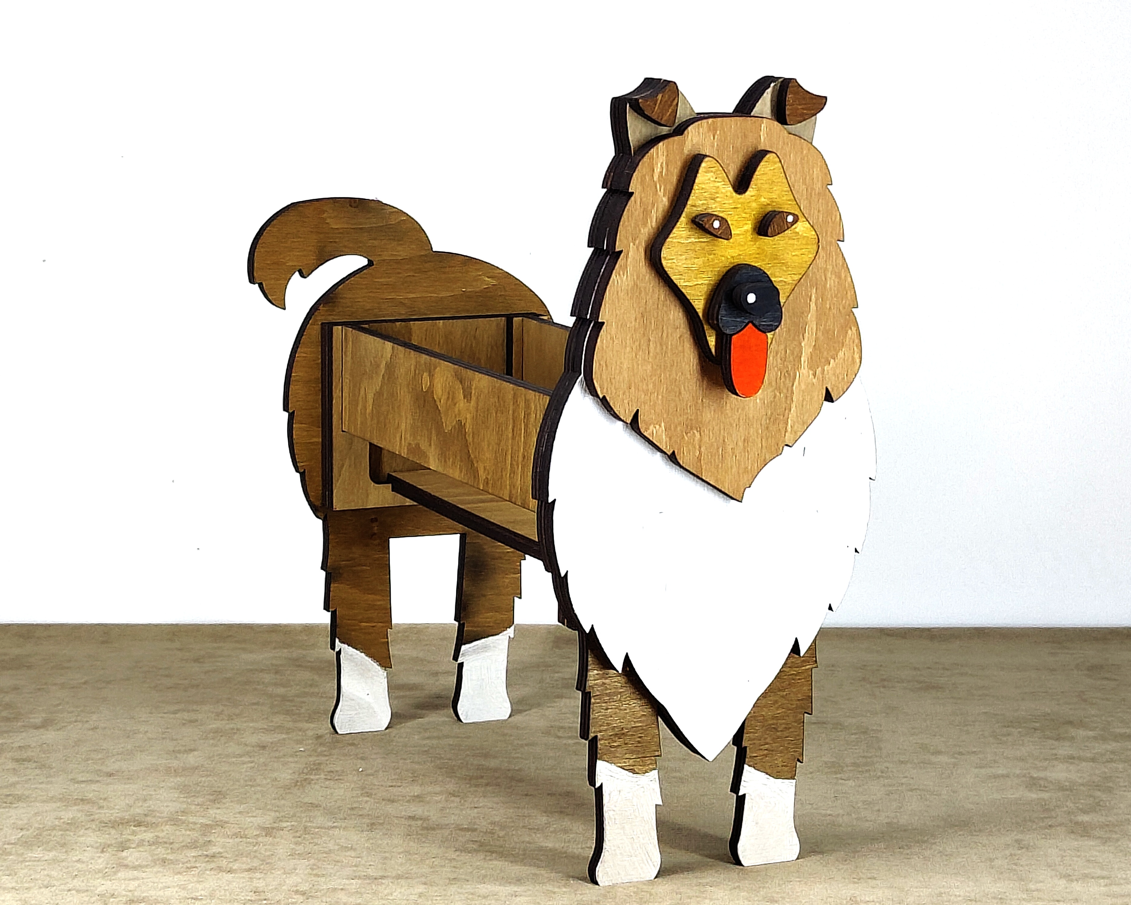 imagem do arquivo vetor para download Caixa cão Rough Collie