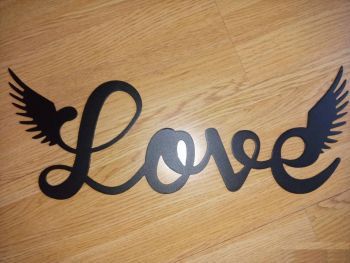 imagem do arquivo vetor para download Placa Decorativa de parede - Love com Asas
